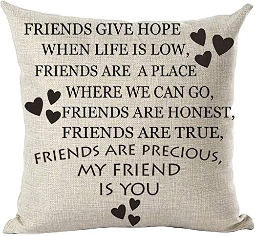 Friends Give Hope When Life Is Low Pillow – The Added Touch